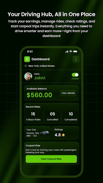 Driver profile and settings